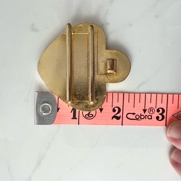 Vintage Gold Tone Triangular Swirl Belt Buckle - Picture 6 of 6